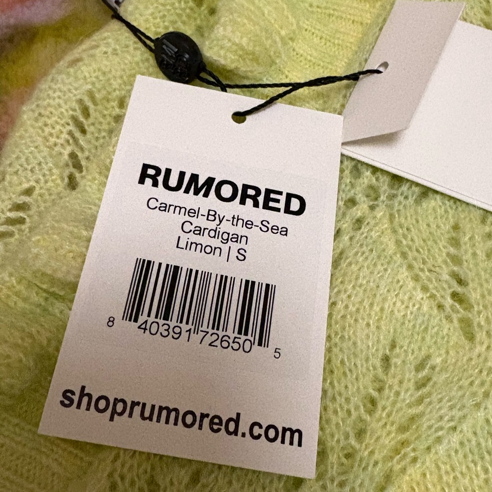 Rumored Light Yellow Women's Cardigan NWT - Picture 6 of 6